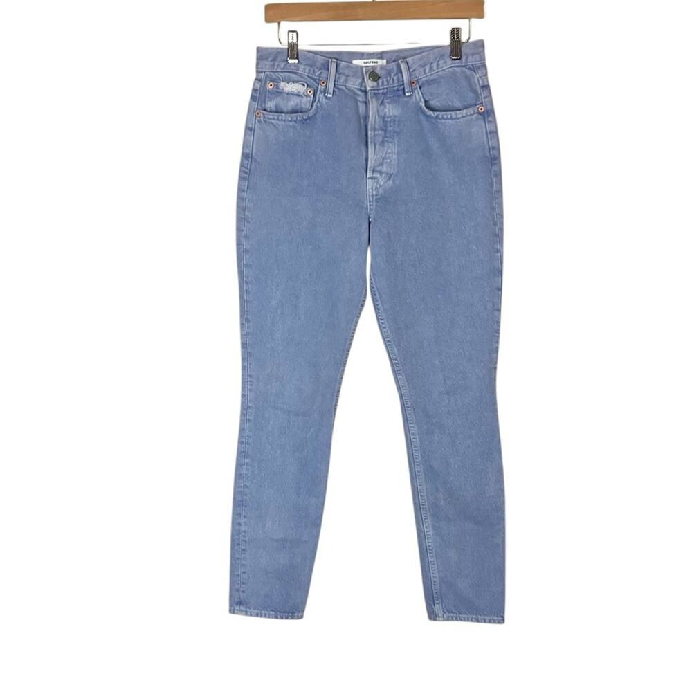 NWOT GRLFRND Karolina High Rise Straight Button Fly Jeans in Heather Size 27